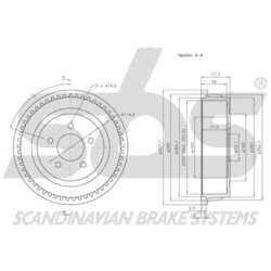 Brzdový bubon SBS 1825259302 - obr. 2