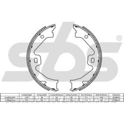 Sada brzd. čeľustí parkov. brzdy SBS 18492740688 - obr. 1