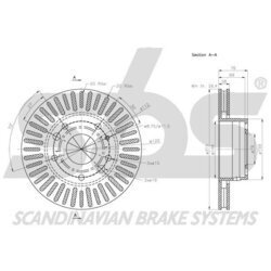 Brzdový kotúč SBS 1815201577 - obr. 1