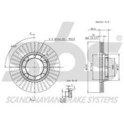 Brzdový kotúč SBS 1815203402 - obr. 2