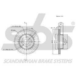 Brzdový kotúč SBS 1815204535 - obr. 1