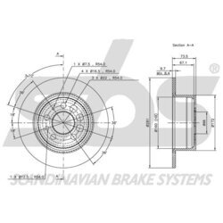 Brzdový kotúč SBS 1815204807 - obr. 2