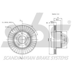 Brzdový kotúč SBS 1815209308 - obr. 2