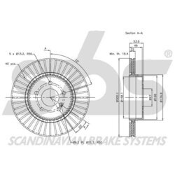 Brzdový kotúč SBS 1815313389 - obr. 2