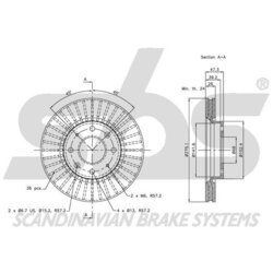 Brzdový kotúč SBS 1815313512 - obr. 2