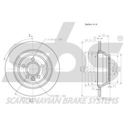 Brzdový kotúč SBS 1815314859 - obr. 2