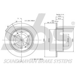 Brzdový kotúč SBS 1815315003 - obr. 2