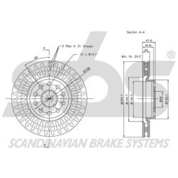 Brzdový kotúč SBS 1815202335 - obr. 2