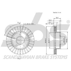 Brzdový kotúč SBS 1815202530 - obr. 2