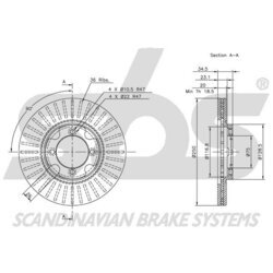 Brzdový kotúč SBS 1815203218 - obr. 2