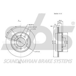 Brzdový kotúč SBS 1815203426 - obr. 2