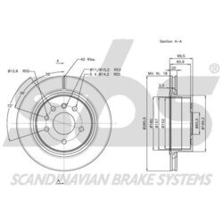 Brzdový kotúč SBS 1815203657 - obr. 2