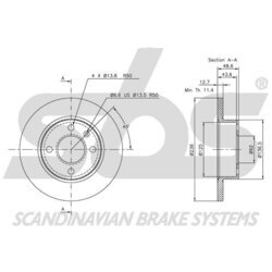 Brzdový kotúč SBS 1815204306 - obr. 2