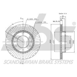 Brzdový kotúč SBS 1815204522 - obr. 2