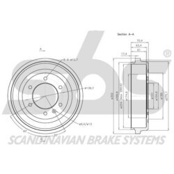 Brzdový bubon SBS 1825251403 - obr. 2