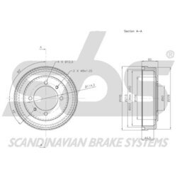 Brzdový bubon SBS 1825253011 - obr. 2