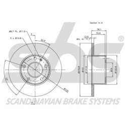 Brzdový kotúč SBS 1815201511 - obr. 1