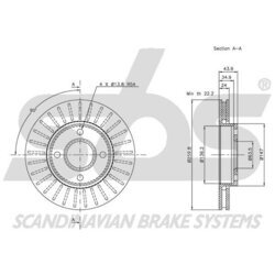 Brzdový kotúč SBS 1815202540 - obr. 2