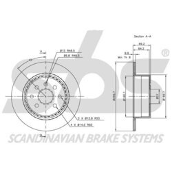 Brzdový kotúč SBS 1815203623 - obr. 2