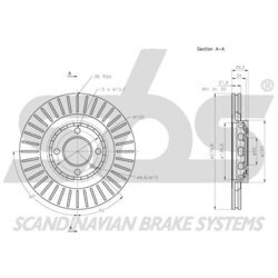 Brzdový kotúč SBS 1815204755 - obr. 2