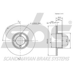 Brzdový kotúč SBS 1815209903 - obr. 2