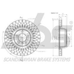 Brzdový kotúč SBS 1815314044 - obr. 2