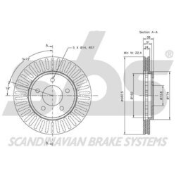 Brzdový kotúč SBS 1815319301 - obr. 2