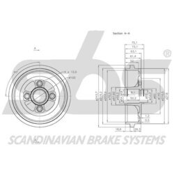 Brzdový bubon SBS 1825252224 - obr. 2