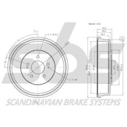 Brzdový bubon SBS 1825253412 - obr. 2