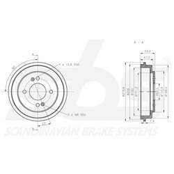 Brzdový bubon SBS 1825253512 - obr. 2