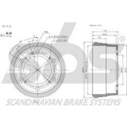 Brzdový bubon SBS 1825264707 - obr. 2