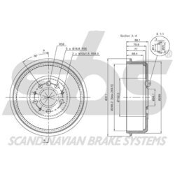 Brzdový bubon SBS 1825264709 - obr. 2