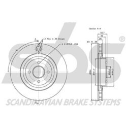 Brzdový kotúč SBS 1815202566 - obr. 2