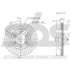 Brzdový kotúč SBS 1815203222 - obr. 2