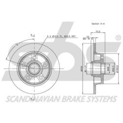 Brzdový kotúč SBS 1815203229 - obr. 2