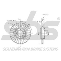 Brzdový kotúč SBS 1815203713 - obr. 1