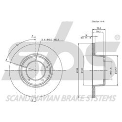 Brzdový kotúč SBS 1815204001 - obr. 2