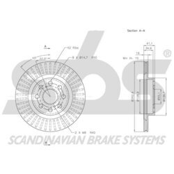 Brzdový kotúč SBS 18152045110 - obr. 2