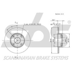 Brzdový kotúč SBS 1815205101 - obr. 1