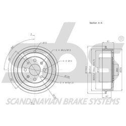 Brzdový bubon SBS 1825251914 - obr. 2