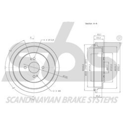 Brzdový bubon SBS 1825252609 - obr. 2