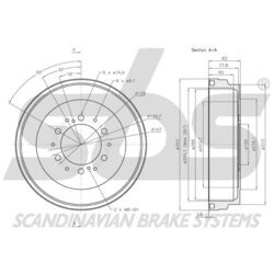 Brzdový bubon SBS 1825254524 - obr. 2