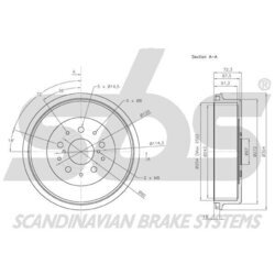 Brzdový bubon SBS 1825254528 - obr. 2