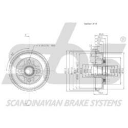 Brzdový bubon SBS 1825255101 - obr. 1