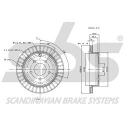 Brzdový kotúč SBS 1815203242 - obr. 2