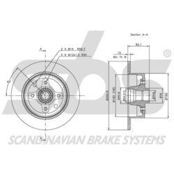 Brzdový kotúč SBS 1815203616 - obr. 2