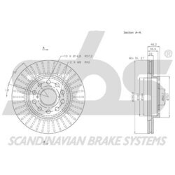 Brzdový kotúč SBS 18152045113 - obr. 2