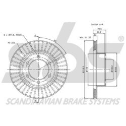 Brzdový kotúč SBS 1815204577 - obr. 2