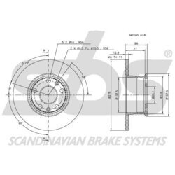 Brzdový kotúč SBS 1815204708 - obr. 1