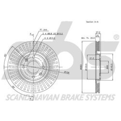 Brzdový kotúč SBS 1815311919 - obr. 2